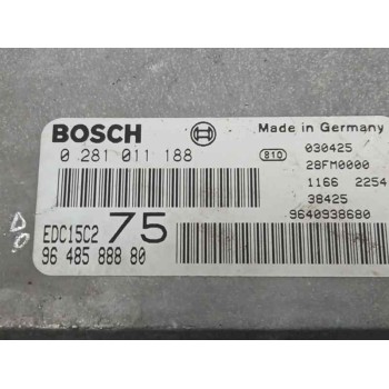 Recambio de centralita motor uce para peugeot 206 berlina 2.0 hdi cat referencia OEM IAM 9648588880 0281011188 