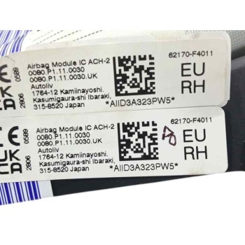 Recambio de airbag lateral delantero derecho para toyota c-hr (_x1_) 1.8 hybrid (zyx10_, zyx11_) referencia OEM IAM 62170F4011  