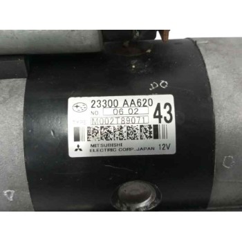 Recambio de motor arranque para subaru forester s12 2.0 diesel cat referencia OEM IAM 23300AA620 M002T89071 