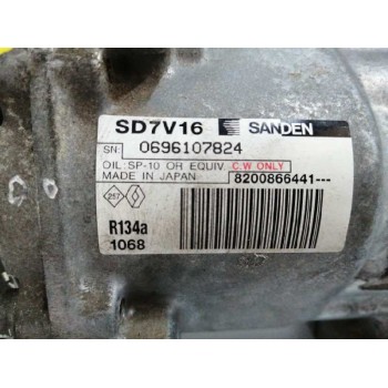 Recambio de compresor aire acondicionado para dacia sandero 1.4 cat referencia OEM IAM 8200866441 SD7V16 1068