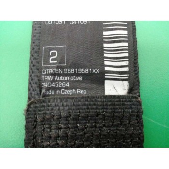 Recambio de cinturon seguridad trasero izquierdo para citroën c3 sx referencia OEM IAM 96819581XX  