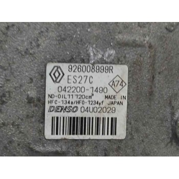 Recambio de compresor aire acondicionado para renault zoe (bfm_) z.e 40 electrico referencia OEM IAM 926008999R 0422001490 