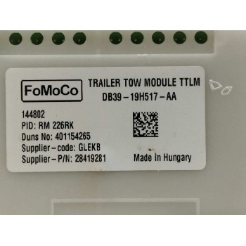 Recambio de modulo electronico para ford ranger (tke) 3.2 tdci cat referencia OEM IAM DB3919H517AA  