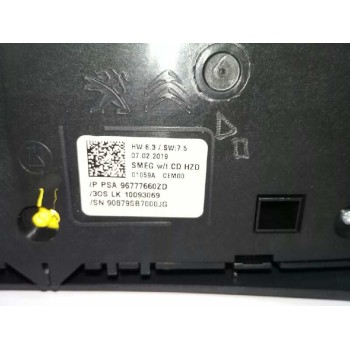Recambio de mando multifuncion para peugeot 308 1.2 12v e-thp referencia OEM IAM 96777660ZD CONTROLES AUDIO Y WARNING