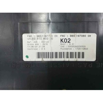 Recambio de caja reles / fusibles para peugeot 307 (s1) 2.0 hdi cat referencia OEM IAM 9651197080 9651197780 