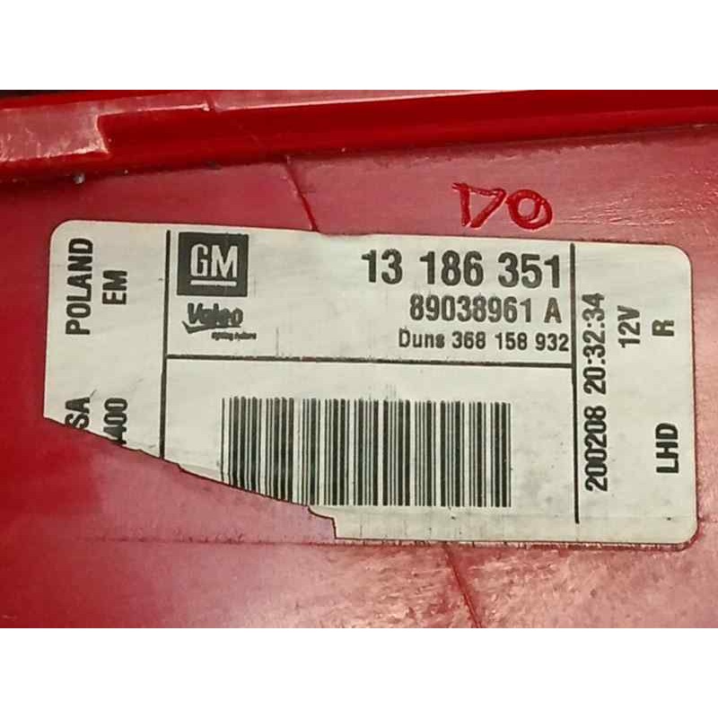 PILOTO TRASERO DERECHO 89038961A