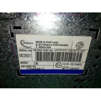 Recambio de sistema audio / radio cd para fiat bravo (198) dynamic 1,6 16v multijet 90 (66 kw) referencia OEM IAM 735484417  