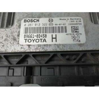 Recambio de centralita motor uce para toyota yaris (ksp9/scp9/nlp9) 1.4 turbodiesel cat referencia OEM IAM 896610D450 0281012322