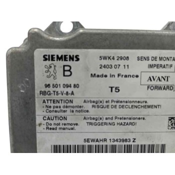 Recambio de centralita airbag para peugeot 307 (s1) 2.0 hdi cat referencia OEM IAM 9650109480 5WK42908 