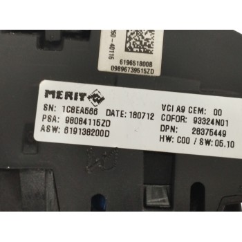 Recambio de mando volante para peugeot 2008 (--.2013) 1.2 12v vti referencia OEM IAM 98084115ZD 619138200D 