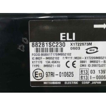 Recambio de modulo electronico para subaru forester s12 2.0 diesel cat referencia OEM IAM 88281SC230  