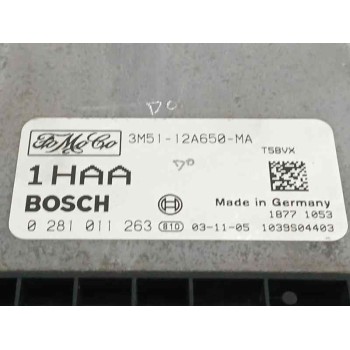 Recambio de centralita motor uce para ford focus c-max (cap) 1.6 tdci cat referencia OEM IAM 3M5112A650MA 0281011263 
