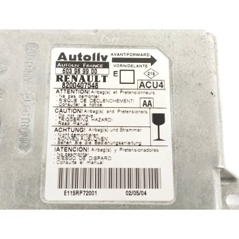 Recambio de centralita airbag para renault megane ii coupe/cabrio luxe privilege referencia OEM IAM 8200407548 603989900 