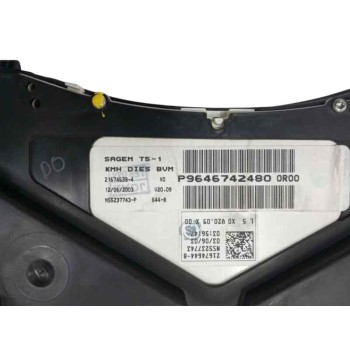 Recambio de cuadro instrumentos para peugeot 307 (s1) 2.0 hdi cat referencia OEM IAM 9646742480  