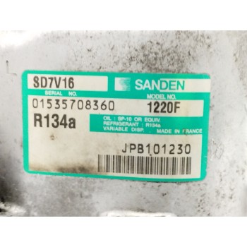 Recambio de compresor aire acondicionado para mg serie 45 (rt) 2.0 td referencia OEM IAM JPB101230  