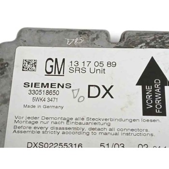 Recambio de centralita airbag para opel vectra c berlina elegance referencia OEM IAM 13170589 330518650 