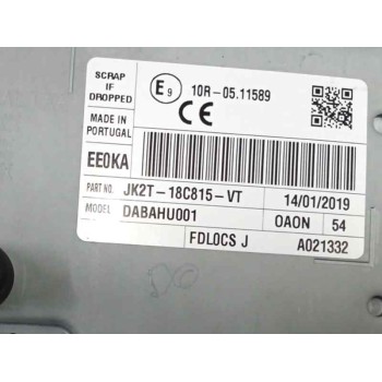 Recambio de sistema audio / radio cd para ford transit custom v362 autobús (f3) 2.0 ecoblue referencia OEM IAM JK2T18C815VT  
