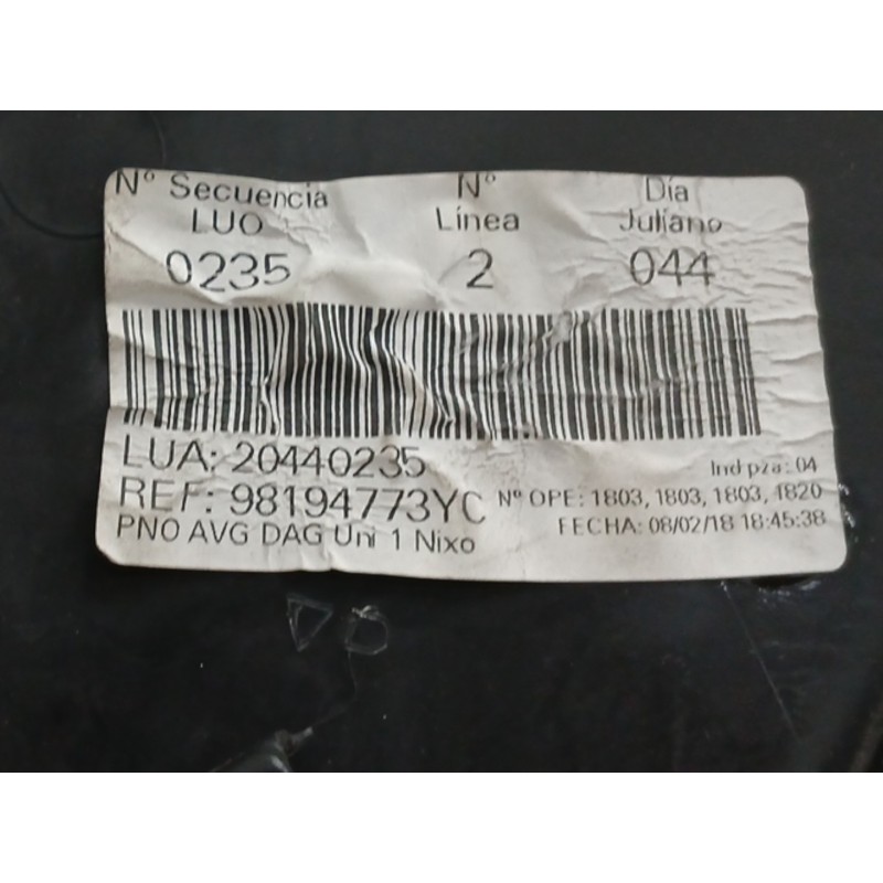 GUARNECIDO PUERTA DELANTERA IZQUIERDA OBSERVAR FOTO