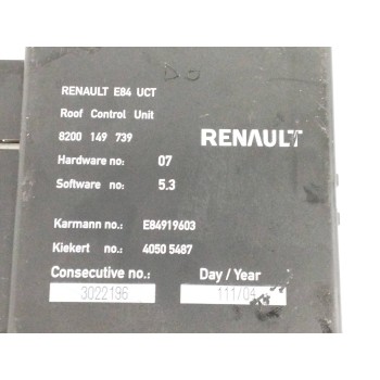 Recambio de modulo electronico para renault megane ii coupe/cabrio luxe privilege referencia OEM IAM 8200149739  