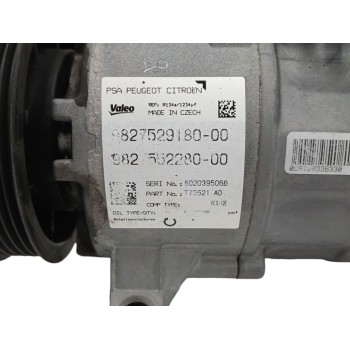 Recambio de compresor aire acondicionado para citroën c4 picasso 1.2 12v e-thp referencia OEM IAM 9827529180 9827552280 