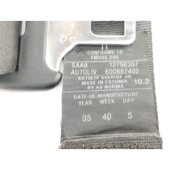 Recambio de cinturon seguridad delantero derecho para saab 9-5 (ys3e) 1.9 tid referencia OEM IAM 12756307  