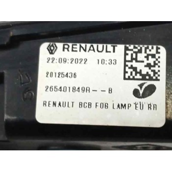 Recambio de piloto trasero derecho paragolpes para renault megane e-tech suv ev60 referencia OEM IAM 265802052R  