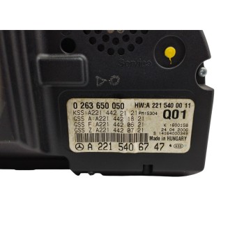Recambio de cuadro instrumentos para mercedes-benz clase s (w221) berlina 3.5 v6 cat referencia OEM IAM A2215406747 0263650050 