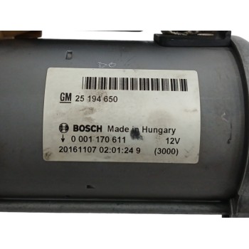 Recambio de motor arranque para opel adam 1.4 16v referencia OEM IAM 25194650 0001170611 