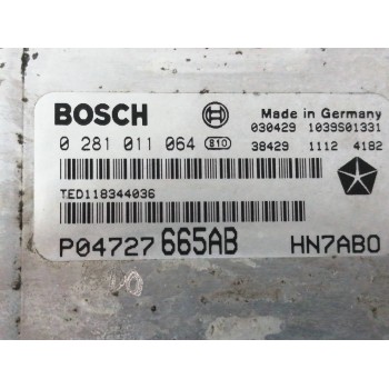 Recambio de centralita motor uce para chrysler voyager (rg) 2.5 crd cat referencia OEM IAM 04727665AB 0281011064 