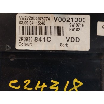 Recambio de cuadro instrumentos para volkswagen caddy ka/kb (2k) 2.0 sdi referencia OEM IAM 2K0920841C 110080237019 
