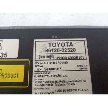 Recambio de sistema audio / radio cd para toyota auris 2.0 d-4d cat referencia OEM IAM 8612002520  