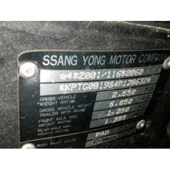 ssangyong rexton del año 2004