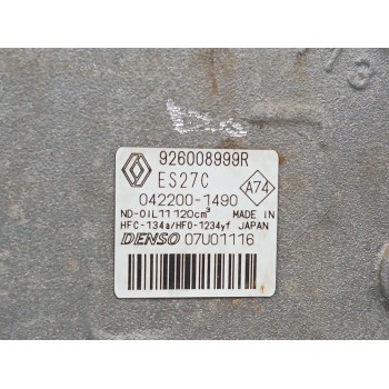 Recambio de compresor aire acondicionado para renault zoe (bfm_) zoe referencia OEM IAM 926008999R 07U01116 0422001490