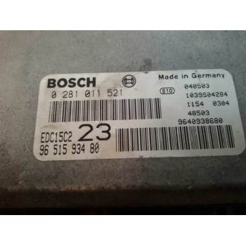Recambio de centralita motor uce para citroën xsara picasso 2.0 hdi exclusive referencia OEM IAM 9651593480 0281011521 