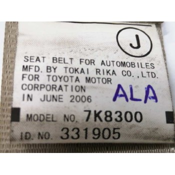 Recambio de cinturon seguridad trasero izquierdo para lexus rx 3.5 v6 cat referencia OEM IAM 7K8300  
