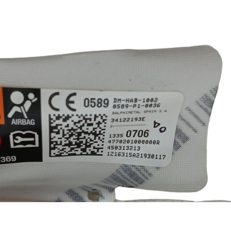 AIRBAG CORTINA DELANTERO DERECHO