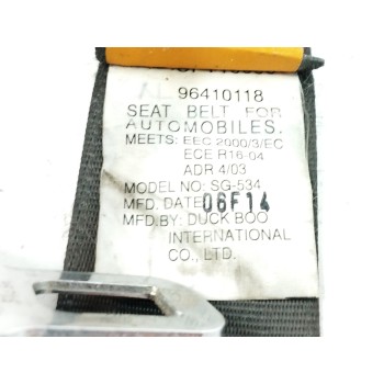 Recambio de cinturon seguridad delantero derecho para chevrolet aveo 1.2 cat referencia OEM IAM 96410118 33003480 