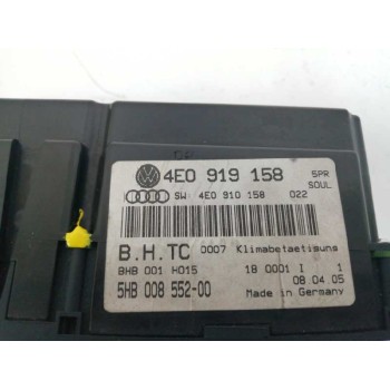 Recambio de mando climatizador para audi a8 (4e2) 6.0 w12 48v cat (bht) referencia OEM IAM 4E0919158 5HB00855200 