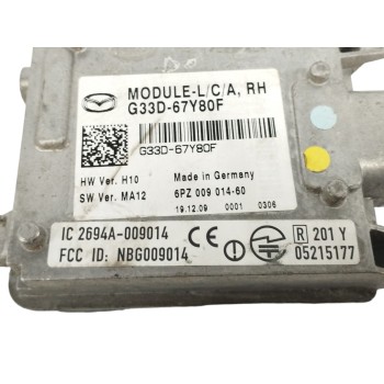 Recambio de modulo electronico para mazda cx-7 (er) 2.2 turbodiesel cat referencia OEM IAM G33D67Y80F IC2694A009014 