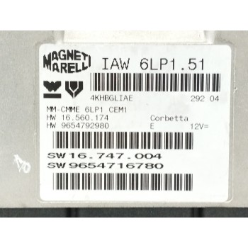 Recambio de centralita motor uce para peugeot 307 cc (s1) 2.0 16v cat referencia OEM IAM 9654716780  