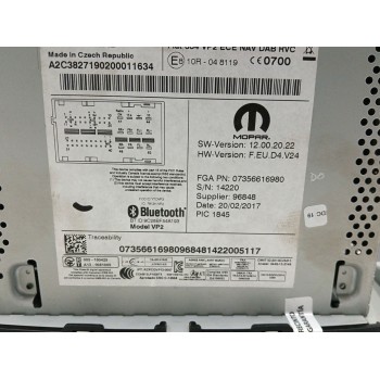 Recambio de sistema navegacion gps para fiat 500 x (334) 1.6 16v cat referencia OEM IAM 07356616980 A2C38271902 