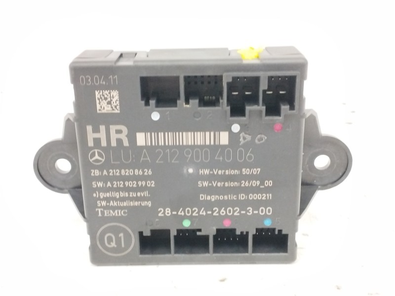 Recambio de modulo electronico para mercedes-benz clase e (w212) familiar 250 cdi blueefficiency (212.203) referencia OEM IAM A2