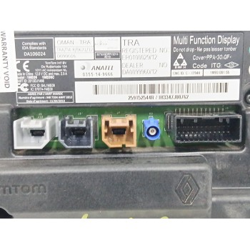 Recambio de pantalla multifuncion para renault zoe (bfm_) zoe referencia OEM IAM 259152544R  