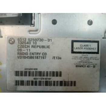 Recambio de sistema audio / radio cd para bmw serie 1 berlina (e81/e87) 116d referencia OEM IAM 65129259730  