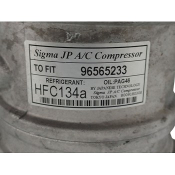 Recambio de compresor aire acondicionado para chevrolet kalos 1.2 cat referencia OEM IAM 96565233 HFC134A 