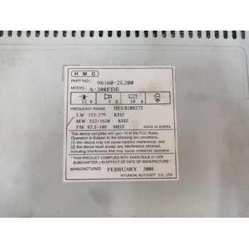 Recambio de sistema audio / radio cd para hyundai i30 1.6 crdi cat referencia OEM IAM 961602L200 A200FDE 