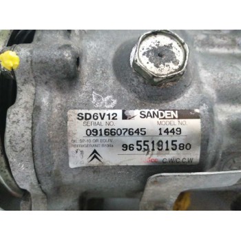 Recambio de compresor aire acondicionado para peugeot 206 berlina x-line referencia OEM IAM 9655191580 1449 SD6V12