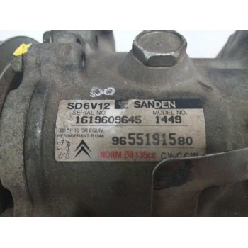 Recambio de compresor aire acondicionado para peugeot 307 break / sw (s1) sw pack referencia OEM IAM 9655191580 1449 SD6V12