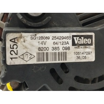 Recambio de alternador para nissan almera (n16/e) 1.5 dci turbodiesel cat referencia OEM IAM 8200385098 123A 2542946B