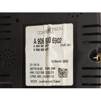 Recambio de cuadro instrumentos para mercedes-benz sprinterii caja cerrada (desde 01.06) 2.1 cdi referencia OEM IAM A9069006902 